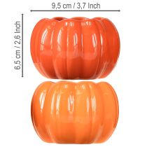 daiktų Keraminis moliūgų vazonas, oranžinis, Ø9,5 cm, aukštis 6,5 cm, 4 vnt.
