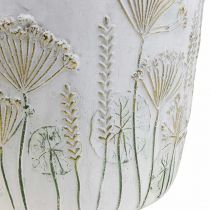 Planter Keraminis balto aukso gėlių vazonas Ø17,5cm H16,5cm