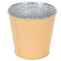 daiktų Metalinis vazonas, pastelinės oranžinės spalvos, Ø13,5 cm, aukštis 12,5 cm
