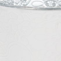 daiktų Metalinis vazonas, pastelinės baltos spalvos, Ø16 cm, aukštis 14 cm