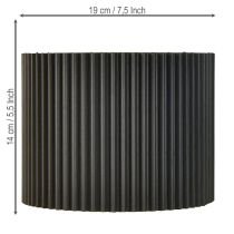 daiktų Popieriniai gėlių vazonai, juodi, Ø19 cm, aukštis 14 cm, 3 vnt.