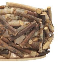 Augalų dėžė medinė, gėlių dubuo, augalų dubuo apvalus Ø30cm H18cm