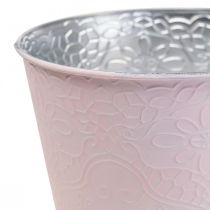 Vazonas metalinis vazonas pastelinės rožinės spalvos Ø12cm