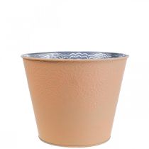Vazonas metalinis vazonas pastelinės oranžinės spalvos Ø12cm