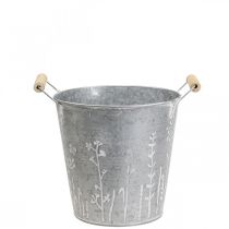 Sodinamosios sėjamosios vintažinis dekoratyvinis metalinis kibiras Ø12cm H10cm