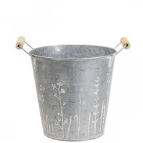 Sodinamosios sėjamosios vintažinis dekoratyvinis metalinis kibiras Ø14cm H13cm