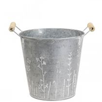 Sodinamosios sėjamosios vintažinis dekoratyvinis metalinis kibiras Ø16cm H15cm