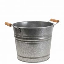 Sodinamosios sėjamosios vintažinis dekoratyvinis metalinis kibiras Ø22cm H20cm
