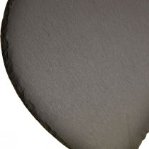 daiktų Valentino dienai šiferio širdelės puošmena širdelė juoda P16cm 4 vnt