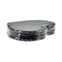 daiktų Valentino dienos skalūno širdelės formos dekoracija, juoda, 16 cm pločio, 4 vnt.