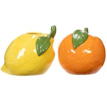 daiktų Citrusinių vaisių vaza, apelsinų ir citrinų, kaip ekstravagantiškas namų aksesuaras, vasaros dekoracija, 10 cm, 2 vnt.