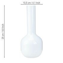 daiktų Moderni dekoratyvinė vaza metalinė vaza kreminė balta Ø10.5cm H25.5cm