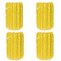 daiktų Kaktuso formos keraminė vaza, griovelių konstrukcijos dizainas moderniam gyvenimui, 13 cm, 4 dalys