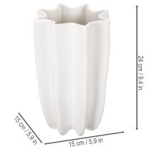 daiktų Briaunota vaza, aukšta dekoratyvinė vaza džiovintoms gėlėms, 24 cm