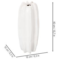 daiktų Briaunota vaza, moderni keraminė vaza džiovintoms gėlėms, 40 cm
