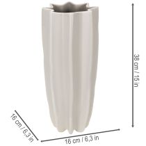 daiktų Moderni briaunota vaza, aukšta dekoratyvinė vaza džiovintoms gėlėms, 38 cm
