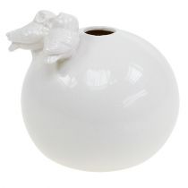 Vaza su pelėdomis Ø11,5cm Balta
