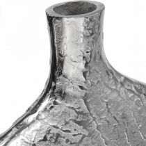 Dekoratyvinė vaza metalinė kalama gėlių vaza sidabrinė 33x8x36cm