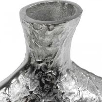 Dekoratyvinė vaza metalinė kalama gėlių vaza sidabrinė 24x8x27cm