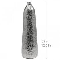 daiktų Dekoratyvinė vaza metalinė kalama gėlių vaza sidabrinė Ø9,5cm H32cm