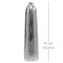 daiktų Dekoratyvinė vaza metalinė kalama gėlių vaza sidabrinė Ø9,5cm H41cm