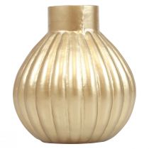 daiktų Vaza aukso stiklo vaza svogūninė dekoratyvinė vazos stiklas Ø10,5cm H11,5cm