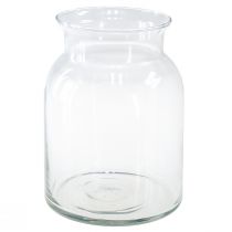 Dekoratyvinio stiklo vazos žibinto stiklas skaidrus Ø18,5cm H25,5cm