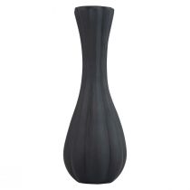 daiktų Vaza juodo stiklo vazos grioveliai gėlių vazos stiklas Ø6cm H18cm