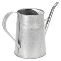 daiktų Cinkuota dekoratyvinė laistytuvė, metalinė, pilka, vintažinio stiliaus, 1,7 l, aukštis 23 cm, stilingoms gėlių dekoracijoms ir vazonams