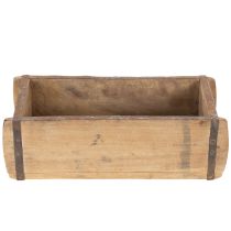 daiktų Vintažinis medinis vazonas-dėžutė plytos formos, 30 cm