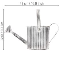 daiktų Vintažinis vazonas Ø17cm, dekoratyvinė laistytuvė, metalinis vazonas „shabby chic“