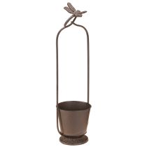 daiktų Vintažinė vazonėlis su grotelėmis laumžirgio metalo Ø16/H62cm