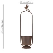 daiktų Vintažinė vazonėlis su grotelėmis laumžirgio metalo Ø16/H62cm