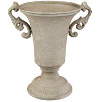 daiktų Senovinis trofėjus pilkas metalinis trofėjus su rankena H22,5cm