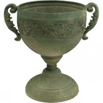 Vintage taurė Planter Metal Rustic taurė su rankenomis H26cm Ø19cm