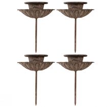 daiktų Vintažinis smailus žvakių laikiklis, skirtas įkišti Ø8,5cm H11,5cm 4vnt.