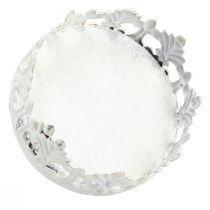 daiktų Vintažinis arbatinės žvakės laikiklis, skirtas prijungti baltas Ø5,5cm H8cm 4vnt