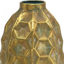 daiktų Vintažinė vaza auksinė gėlių vaza korio išvaizda Ø23cm H39cm