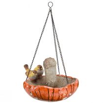 daiktų Paukščių puošmena rudens pakabinamam grybui su 2 paukšteliais Ø20cm H15cm