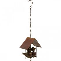 daiktų Deco paukščiukai kabinti rust deco metal rudi 14,5×16cm