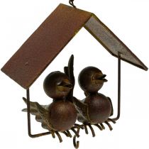 daiktų Deco paukščiukai kabinti rust deco metal rudi 14,5×16cm