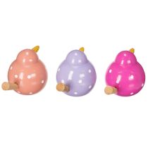 daiktų Paukščio dekoratyvinė figūrėlė, mielas ir spalvingas dizainas svetainei, 6 cm, 6 dalys