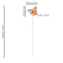 daiktų Mediniai paukščių sodo kuoliukai kūrybingam dekoravimui pavasarį ir vasarą, 33 cm, 16 dalių