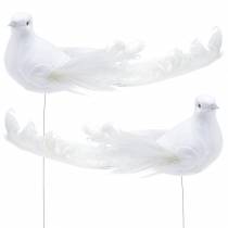 Karvelis ant vielos baltas 10cm 6vnt