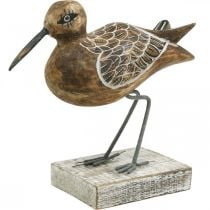 Medinė paukščio skulptūra Vonios kambario dekoras Vandens paukštis H22cm