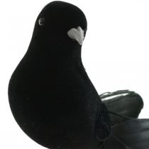 daiktų Balandžiai ant vielos, vestuvių dekoracija, balandžiai juodi H7cm 4vnt