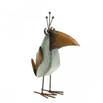 Metalinis paukštis, dekoratyvinis varnas, metalo puošmena, sodo puošmena 24,5cm