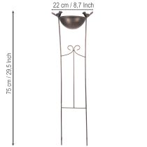 daiktų Dekoratyvinė paukščių vonelė, gėlių dubuo su grotelėmis, nostalgiškos išvaizdos, stilingas sodo akcentas, 75 cm