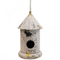 daiktų Dekoratyvinis paukščių namelis, pakabinamas sodo dekoravimas metalinis H36cm