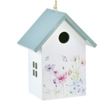 daiktų Paukščių namelio dekoravimas pavasarinis baltas turkis 15x10,5x19cm 2 vnt